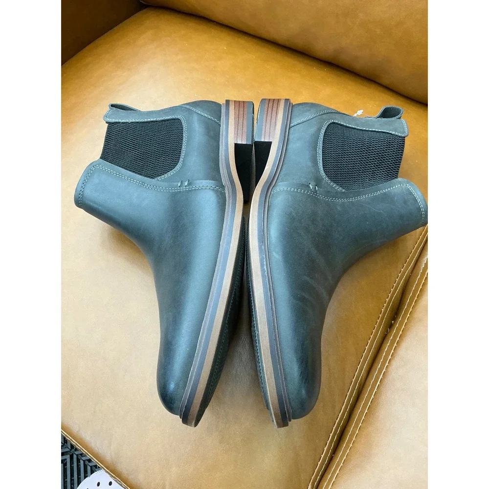 St. John's Bay Rutland Chelsea Boots Mens 11 Black Excellent Matte Slip On